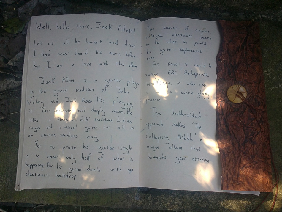 handwritten review of JACK ALLETT - THE COLLAPSING MIDDLE - Blackest Rainbow